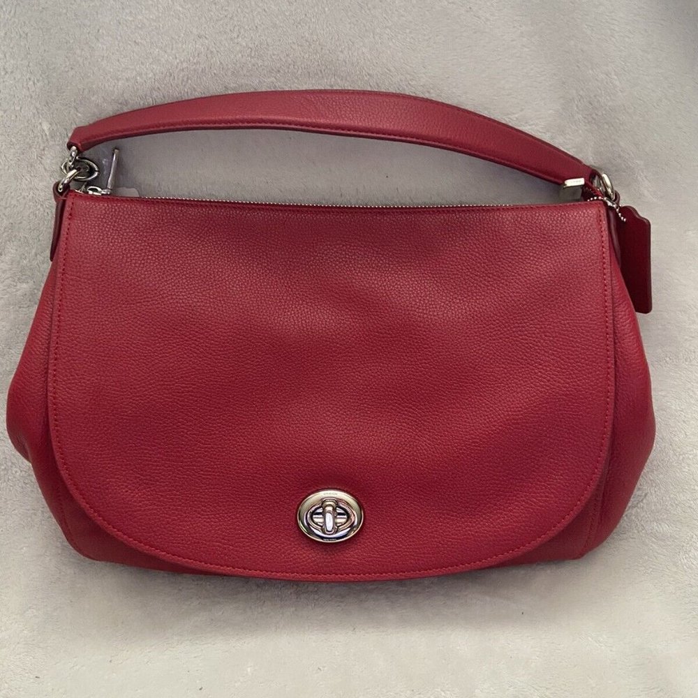COACH turnlock shoulder bag ( LARGE)